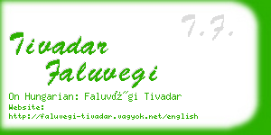 tivadar faluvegi business card